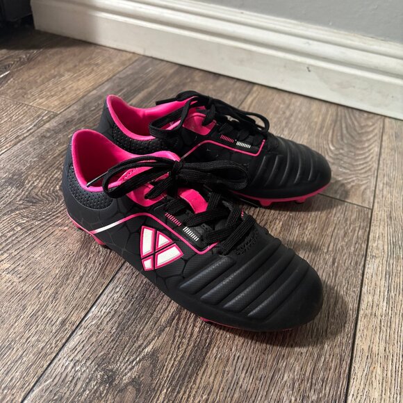 Girls Vizari Soccer Cleats, Size 1, Black and Pink, worn once on artificial turf - Picture 3 of 8